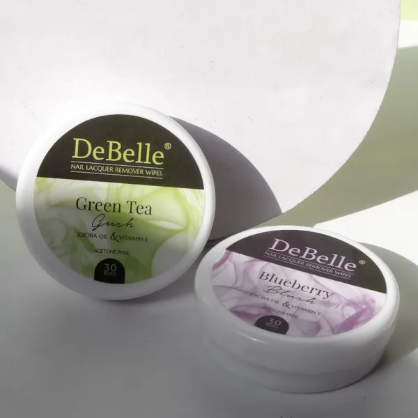 DeBelle_Nail_Lacquer_Remover_Wipes_Blueberry_Blush_Green_Tea_Gush_Combo