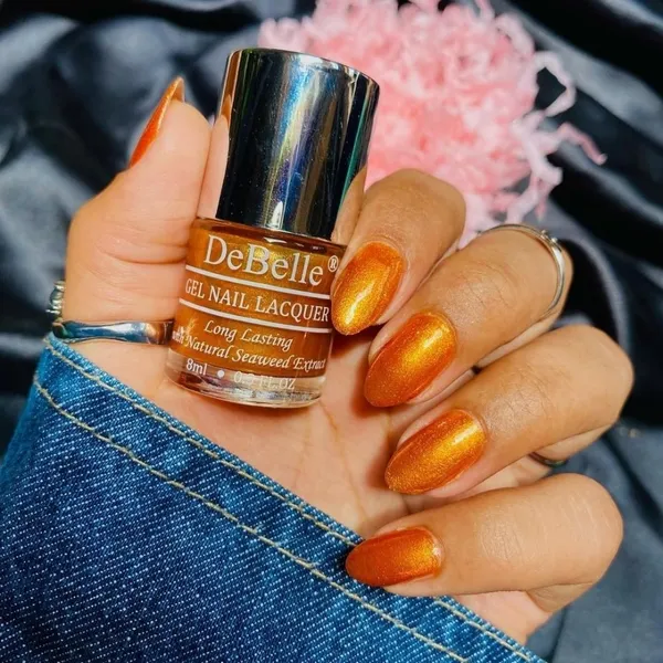 DeBelle_Gel_Nail_Lacquer_Aurora_Amber_With_Copper_Orange_Glitter_Nail_Polish_8_Ml