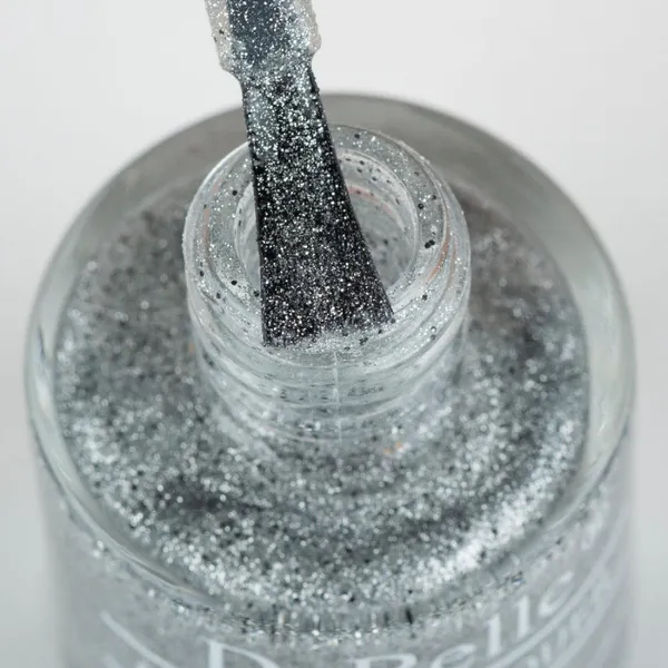 DeBelle_Gel_Nail_Lacquer_Estella_Silver_With_Black_Glitter_Sugar_Finish_Nail_Polish_8_Ml
