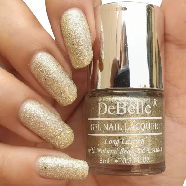 DeBelle_Gel_Nail_Lacquer_Sirius_Gold_With_Silver_Glitter_Nail_Polish_8_Ml