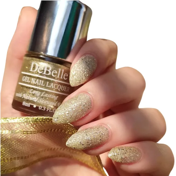 DeBelle_Gel_Nail_Lacquer_Sirius_Gold_With_Silver_Glitter_Nail_Polish_8_Ml