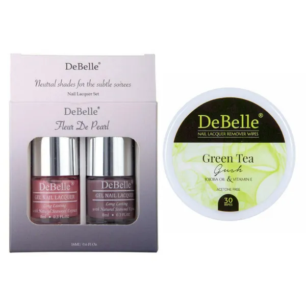 DeBelle_Gel_Nail_Lacquers_Combo_Of_2_Green_Tea_Gush_Nail_Lacquer_Remover_Wipes