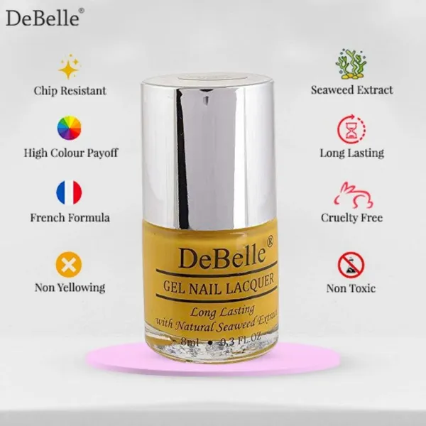 DeBelle_Gel_Nail_Lacquer_Caramelo_Yellow_Bright_Yellow_Nail_Polish_8_Ml