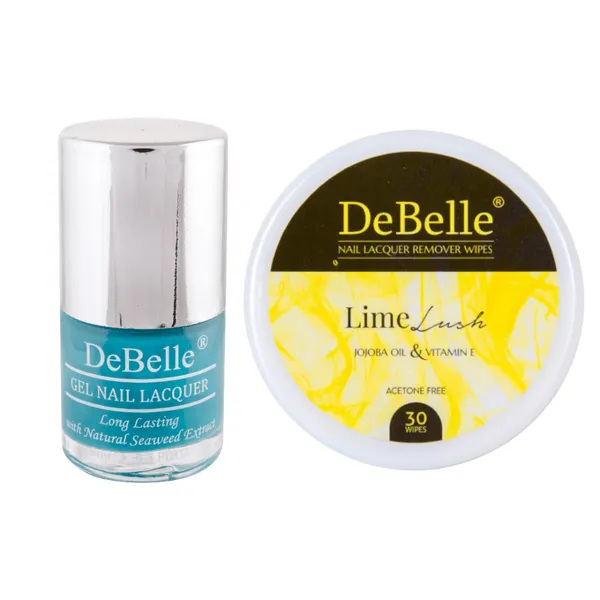 DeBelle_Gel_Nail_Lacquer_Royale_Cocktail_Lime_Lush_Nail_Lacquer_Remover_Wipes_Combo