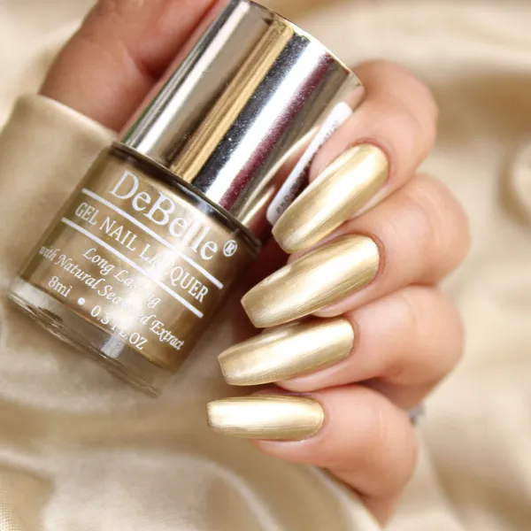 DeBelle_Gel_Nail_Lacquer_Chrome_Gold_Lime_Lush_Nail_Lacquer_Remover_Wipes_Combo