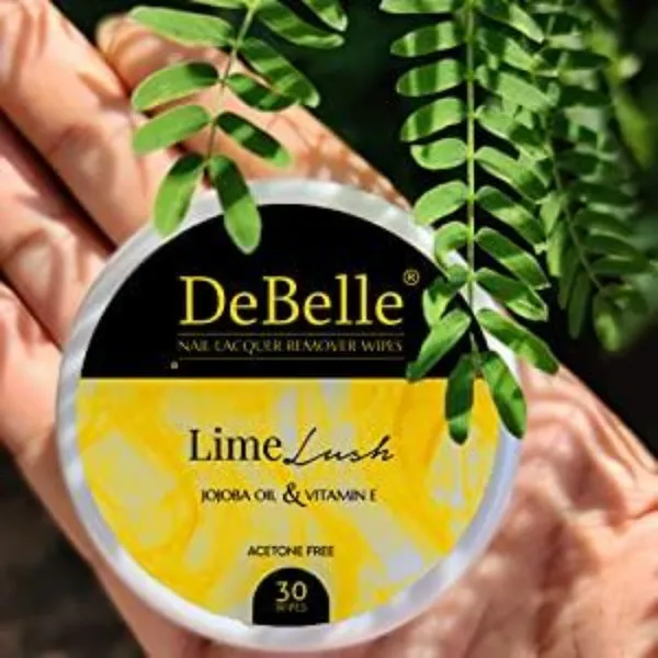 DeBelle_Gel_Nail_Lacquer_Chrome_Gold_Lime_Lush_Nail_Lacquer_Remover_Wipes_Combo