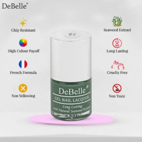 DeBelle_Gel_Nail_Lacquer_Green_Olivia_Lime_Lush_Nail_Lacquer_Remover_Wipes_Combo