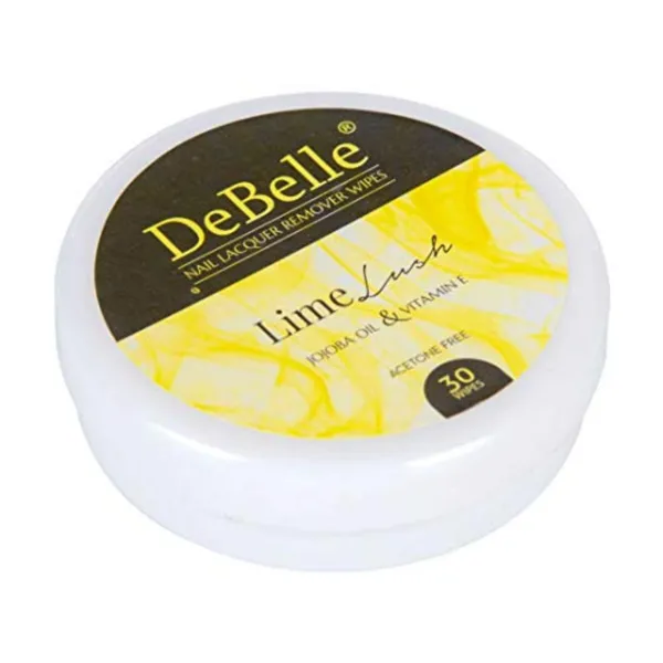 DeBelle_Gel_Nail_Lacquer_French_Affair_Lime_Lush_Nail_Lacquer_Remover_Wipes_Combo