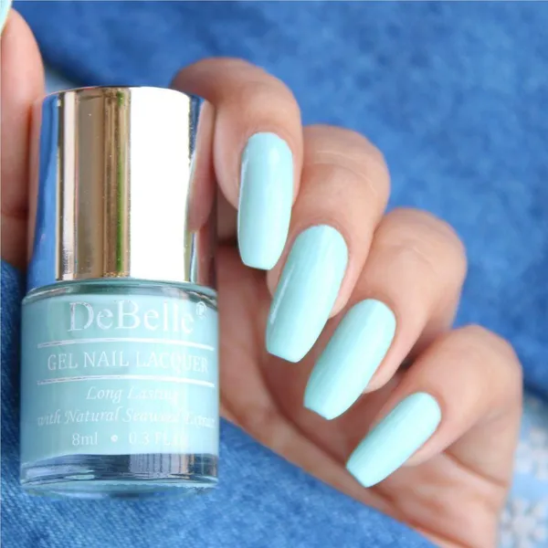 DeBelle_Gel_Nail_Lacquer_Mint_Amour_Lime_Lush_Nail_Lacquer_Remover_Wipes_Combo