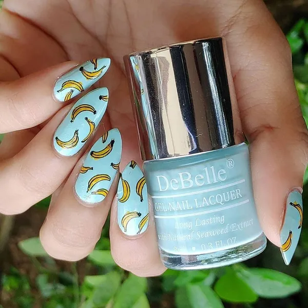 DeBelle_Gel_Nail_Lacquer_Mint_Amour_Lime_Lush_Nail_Lacquer_Remover_Wipes_Combo