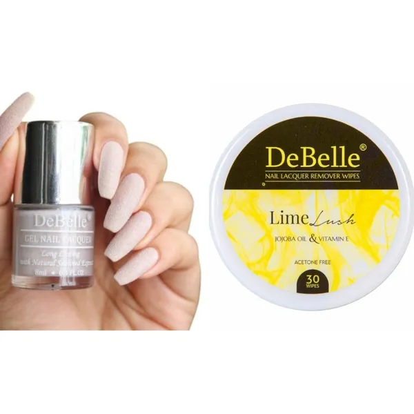 DeBelle_Gel_Nail_Lacquer_Aries_Lime_Lush_Nail_Lacquer_Remover_Wipes_Combo