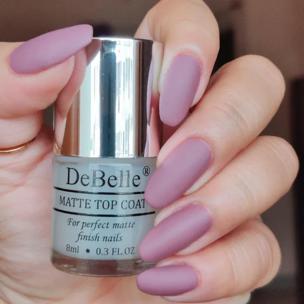 DeBelle_Gel_Nail_Lacquer_Majestique_Mauve_Matte_Top_Coat_Combo