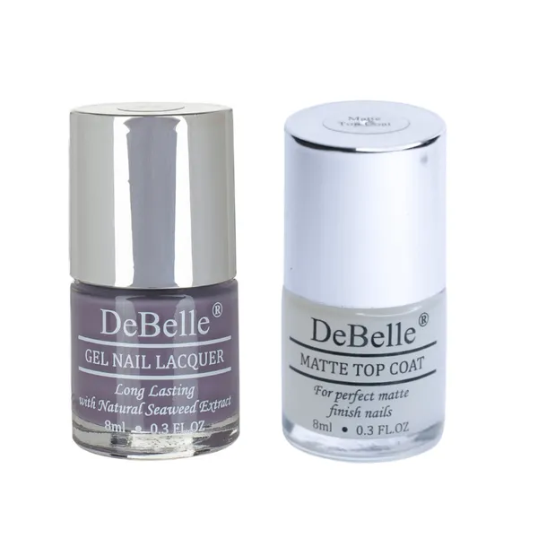 DeBelle_Gel_Nail_Lacquer_Viola_Dew_Matte_Top_Coat_Combo