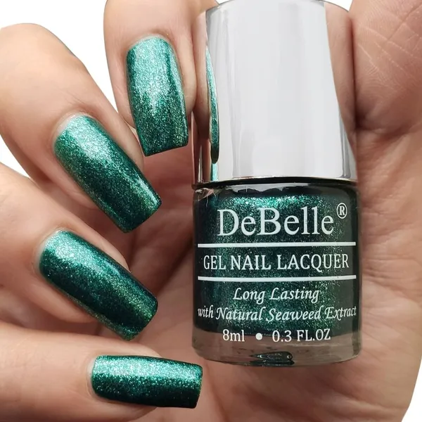 DeBelle_Gel_Nail_Lacquer_Cosmic_Emerald_Glitter_Emerald_Green_8_Ml