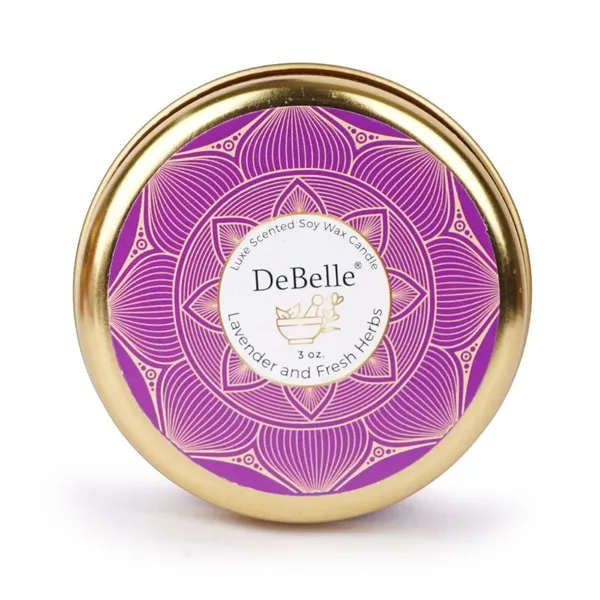 DeBelle_Luxe_Scented_Soy_Wax_Candle_Lavender_Fresh_Herbs