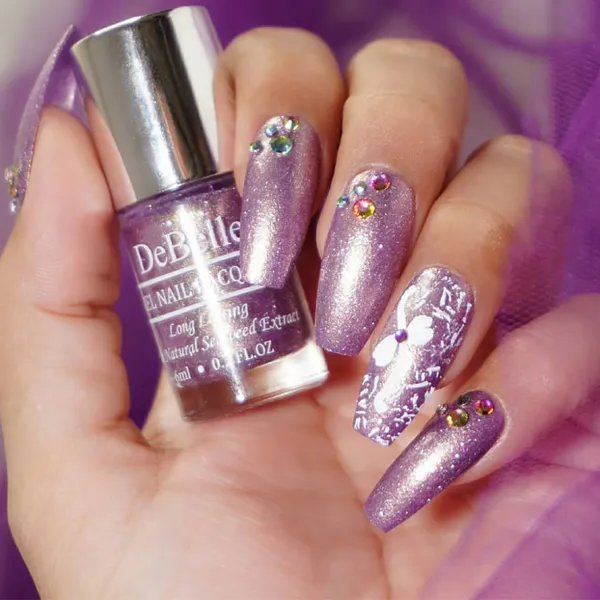 DeBelle_Gel_Nail_Lacquer_Appealing_Aura_Purple_With_Silver_Shimmer_6_Ml