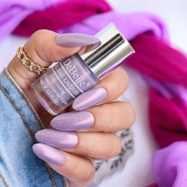 DeBelle_Gel_Nail_Lacquer_Dainty_Diana_Purple_With_Holo_Shimmer_Nail_Polish_6_Ml