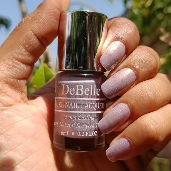 DeBelle_Gel_Nail_Lacquer_Dainty_Diana_Purple_With_Holo_Shimmer_Nail_Polish_6_Ml