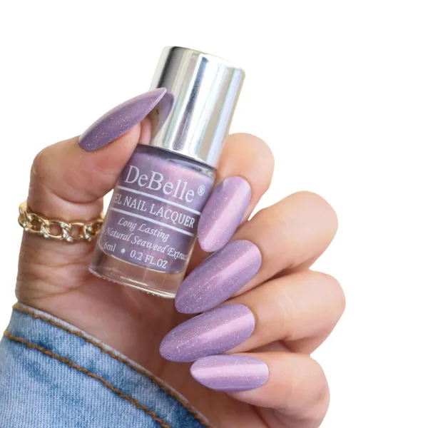 DeBelle_Gel_Nail_Lacquer_Dainty_Diana_Purple_With_Holo_Shimmer_Nail_Polish_6_Ml