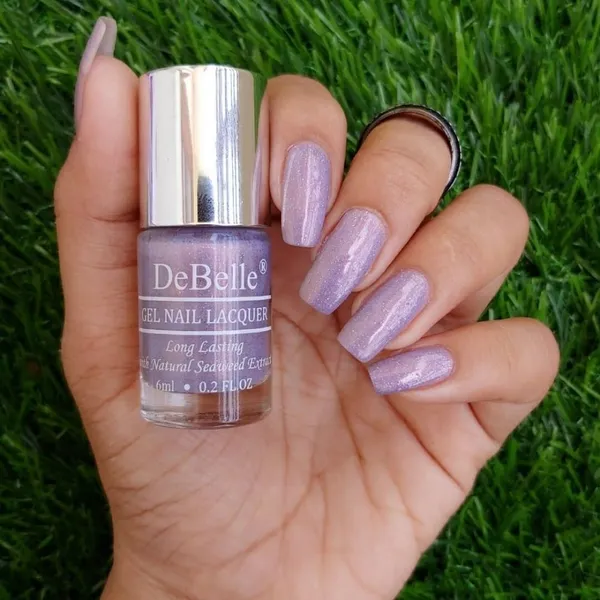 DeBelle_Gel_Nail_Lacquer_Dainty_Diana_Purple_With_Holo_Shimmer_Nail_Polish_6_Ml