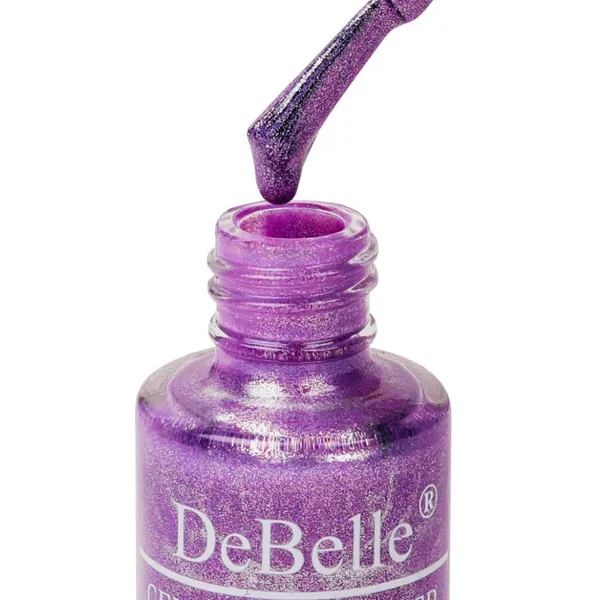 DeBelle_Gel_Nail_Lacquer_Hello_Hannaah_Light_Purple_With_Gold_Micro_Shimmer_Nail_Polish_6_Ml