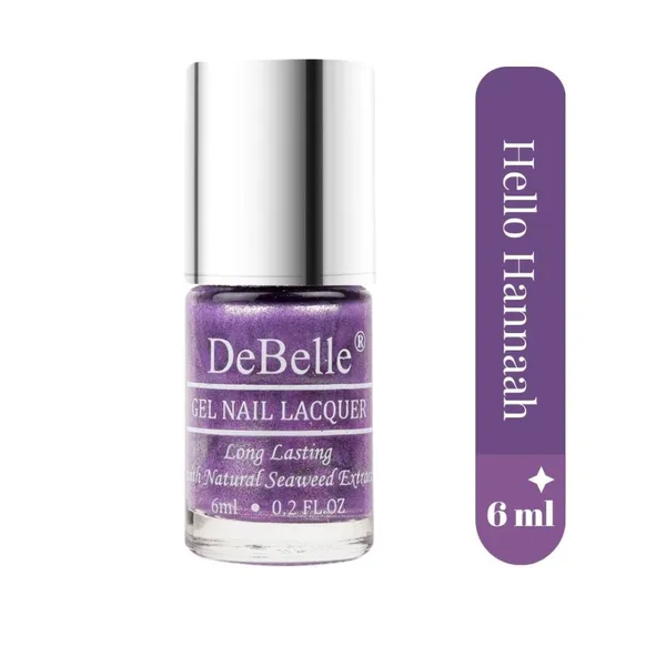 DeBelle_Gel_Nail_Lacquer_Hello_Hannaah_Light_Purple_With_Gold_Micro_Shimmer_Nail_Polish_6_Ml