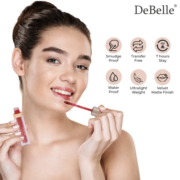 DeBelle_Majestique_Matte_Liquid_Lipstick_Long_Wear_Hyaluronic_Enriched_Transfer_Free_Shade_Luscious_Louise_Suede_Pink_3.5_Ml