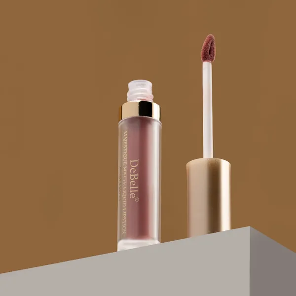 DeBelle_Majestique_Matte_Liquid_Lipstick_Long_Wear_Hyaluronic_Enriched_Transfer_Free_Shade_Luscious_Louise_Suede_Pink_3.5_Ml