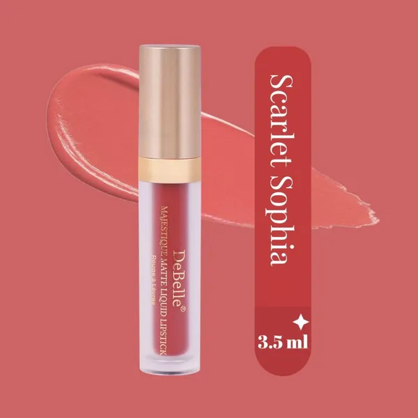 DeBelle_Cherry_Red_Long_Wear_Matte_Liquid_Lipstick_Scarlet_Sophia_Scarlet_Red_Enriched_With_Hyaluronic_Acid_And_Shea_Butter_3.5_Ml