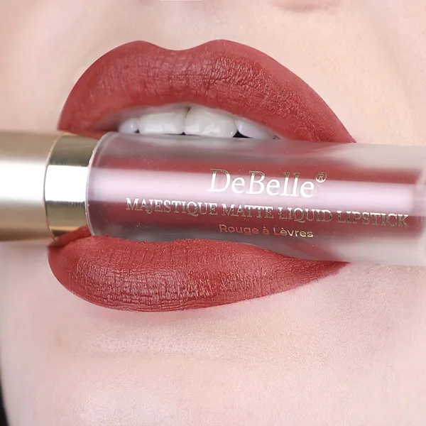 DeBelle_Majestique_Matte_Liquid_Lipstick_Cinnamon_Celine_Pink_Brown_Enriched_With_Hyaluronic_Acid_And_Shea_Butter_3.5_Ml