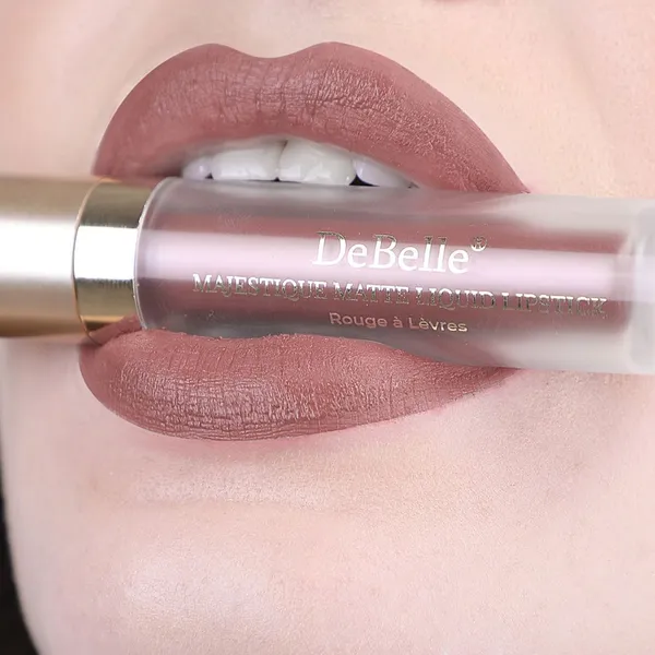 DeBelle_Majestique_Matte_Liquid_Lipstick_Vivid_Valerie_Dusty_Pink_Enriched_With_Hyaluronic_Acid_And_Shea_Butter_3.5_Ml