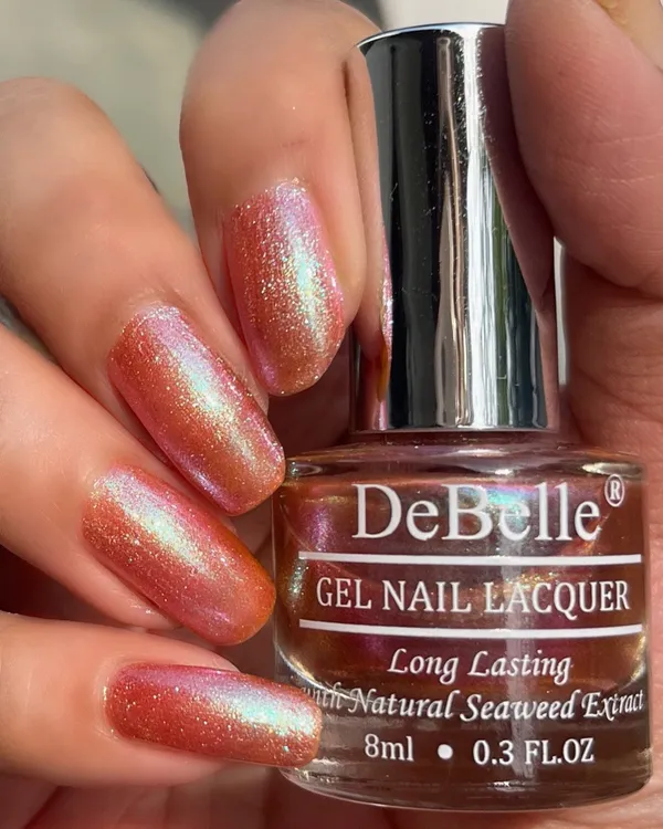 DeBelle_Gel_Nail_Lacquer_Ambitious_Ariel_Brown_With_Shimmering_Blue_Green_Glitter_8_Ml