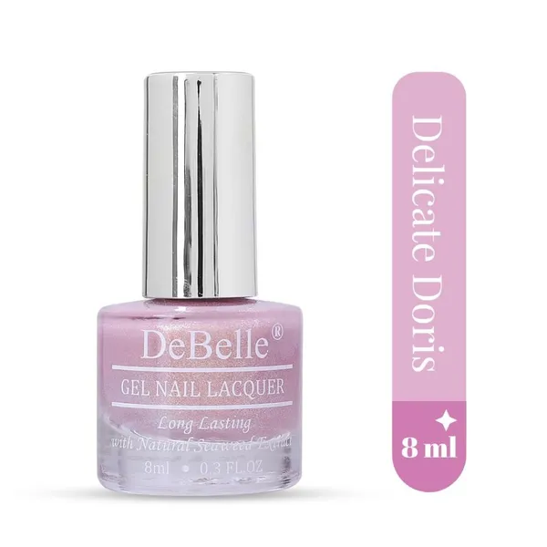 DeBelle_Gel_Nail_Lacquer_Delicate_Doris_Light_Baby_Pink_With_Gold_8_Ml