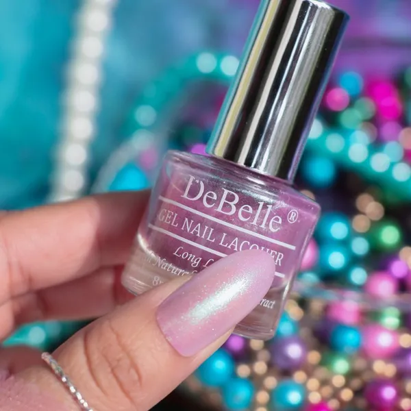 DeBelle_Gel_Nail_Lacquer_Unicorn_Pearl_Pink_With_Blue_Green_Glitter_8_Ml