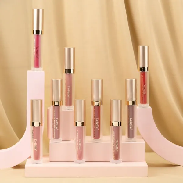 DeBelle_Majestique_Matte_Liquid_Lipstick_Combo_9_Enriched_With_Hyaluronic_Acid_And_Shea_Butter_Smudge_Proof_7_Hours_Long_Stay_31.5_Ml_|_3.5_Ml_Each