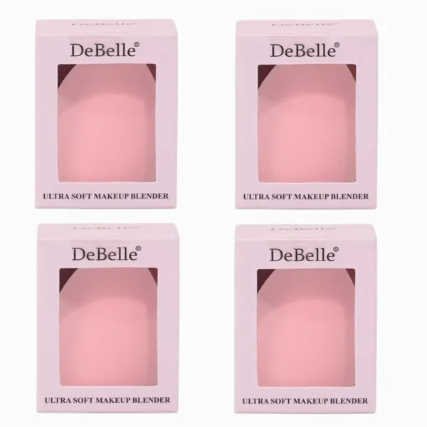 DeBelle_Makeup_Blender_Sponge_Combo_Pack_Of_4_For_Flawless_Blending_Soft_Latex_Free_Beauty_Sponge_For_Foundation_Concealer_Creams_Reusable_Easy_To_Clean_Makeup_Applicator_Pink