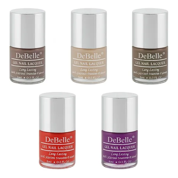 DeBelle_Gel_Nail_Lacquers_Combo_Of_5_Rusty_Henna_Luxe_Lotus_Rose_Taupe_Moonstone_Bloom_French_Affair