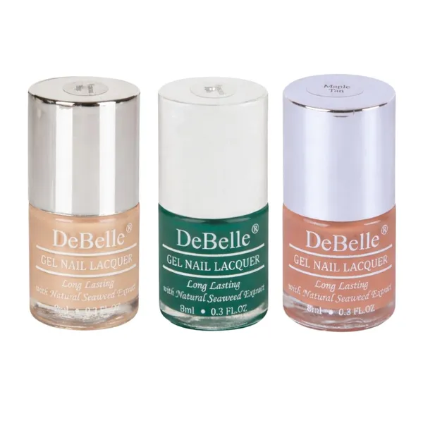 DeBelle_Gel_Nail_Polish_Combo_3_Maple_Tan_Hyacinth_Folio_Victorian_Beige