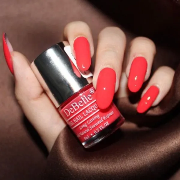 DeBelle_Gel_Nail_Lacquer_Combo_Set_Of_6_Copper_Glaze_Shimmer_Top_Coat_Glamorous_Garnet_Laura_Aura_Fuschia_Rose_Coco_Bean