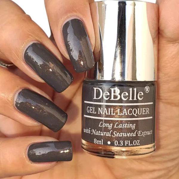 DeBelle_Gel_Nail_Lacquer_Copper_Glaze_Dark_Grey_With_Copper_Specks_Nail_Polish_8_Ml