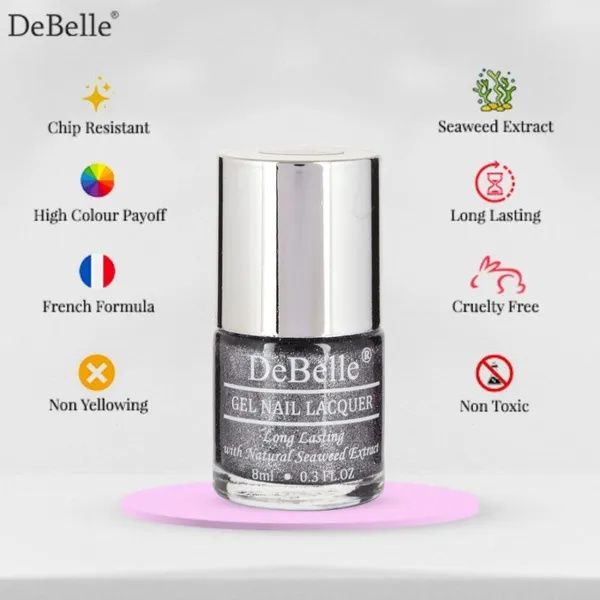 DeBelle_Gel_Nail_Polish_Combo_Set_Of_2_Grey_Glitterati_Grey_Glitter_Copper_Glaze_Dark_Grey_8_Ml_Each