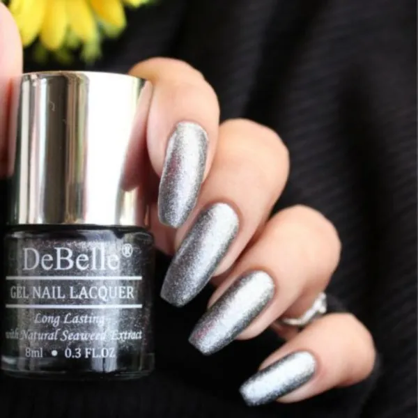 DeBelle_Gel_Nail_Polish_Combo_Set_Of_2_Grey_Glitterati_Grey_Glitter_Copper_Glaze_Dark_Grey_8_Ml_Each