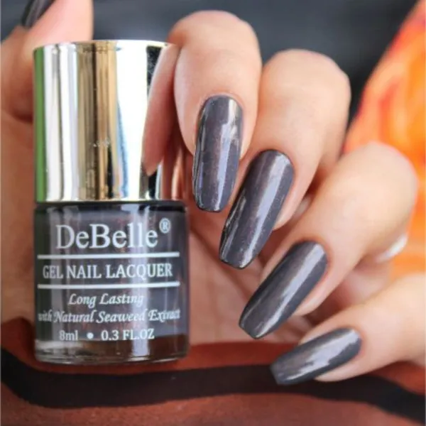 DeBelle_Gel_Nail_Polish_Combo_Set_Of_2_Grey_Glitterati_Grey_Glitter_Copper_Glaze_Dark_Grey_8_Ml_Each
