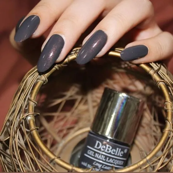 DeBelle_Gel_Nail_Polish_Combo_Set_Of_2_Grey_Glitterati_Grey_Glitter_Copper_Glaze_Dark_Grey_8_Ml_Each