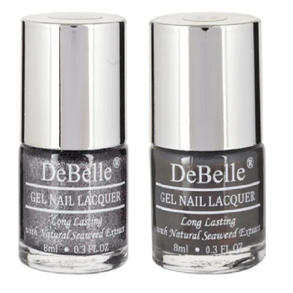 DeBelle_Gel_Nail_Polish_Combo_Set_Of_2_Grey_Glitterati_Grey_Glitter_Copper_Glaze_Dark_Grey_8_Ml_Each