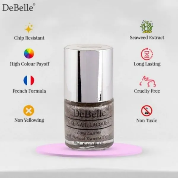 DeBelle_Gel_Nail_Lacquer_Combo_Set_Of_3_Sparkling_Dust_Glitter_Grey_Glitterati_Grey_Glitter_Shimmer_Top_Coat_Glitter_Top_Coat