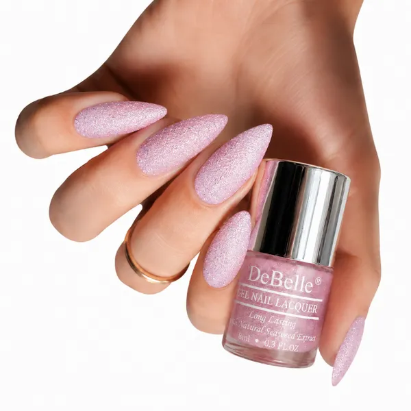 DeBelle_Gel_Nail_Lacquer_Ophelia_Lavender_With_Holo_Glitter_Nail_Polish_8_Ml