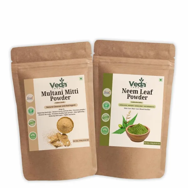 Multani_Mitti_And_Neem_Leaf_Powder_Pure_Natural_Combo_For_Skincare_And_Haircare_Deep_Cleanses_Pores_Controls_Acne_Suitable_For_All_Skin_Types_100_G_Combo_Pack_Of_2