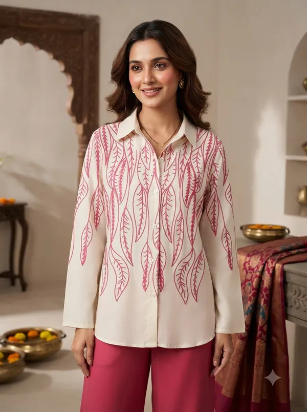 White_top_with_Pink_embroidery_+_Hot_Pink_pants