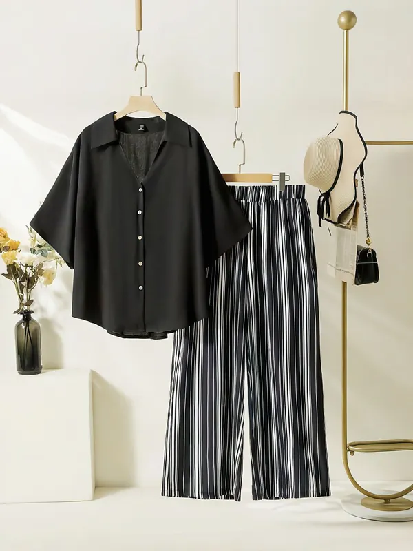 Black_Top_With_Vertical_Stripe_Printed_Palazzo_Pants